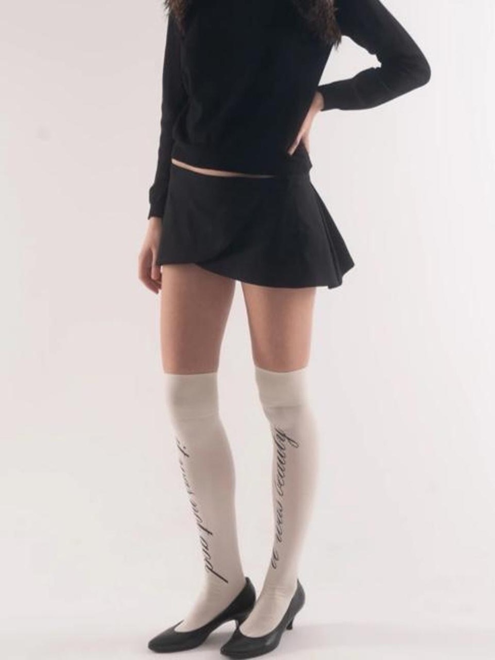 Lucila Safdie Black Mini Skirt with Flared Hem